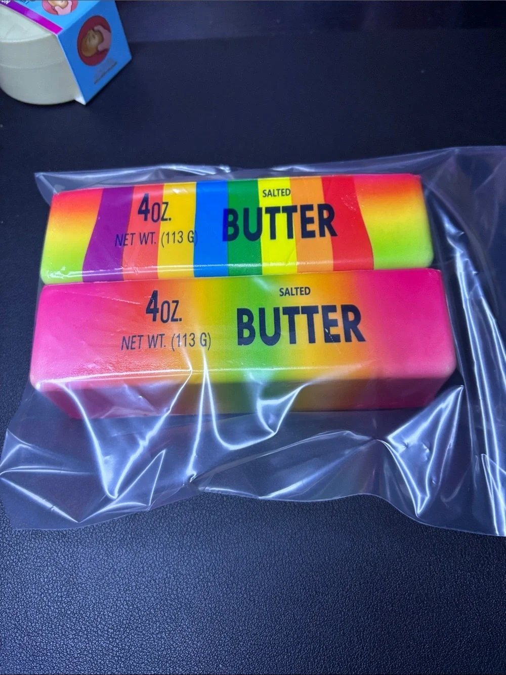 2 Tiktok Rainbow Salted Butter Stick Squishy